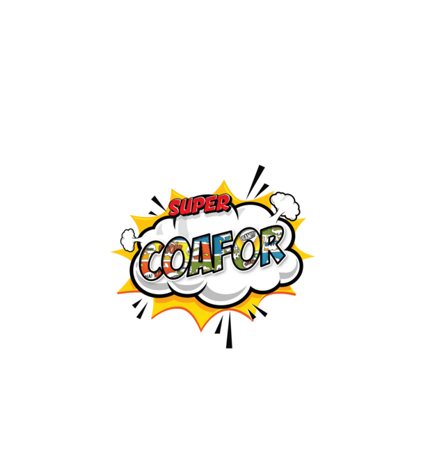 Super Coafor model alb pe tricou