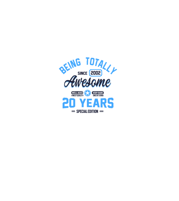 20 years of being totally awesome model alb pe tricou