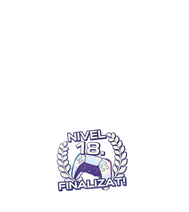 Nivel 18 finalizat! model negru pe tricou