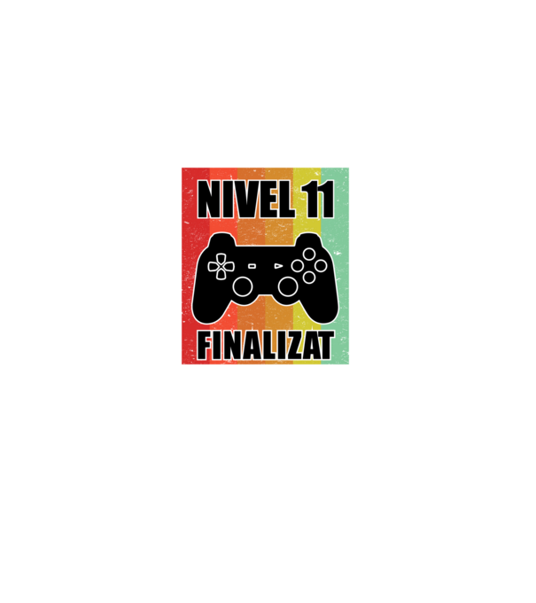 Nivel 11 finalizat model negru pe tricou