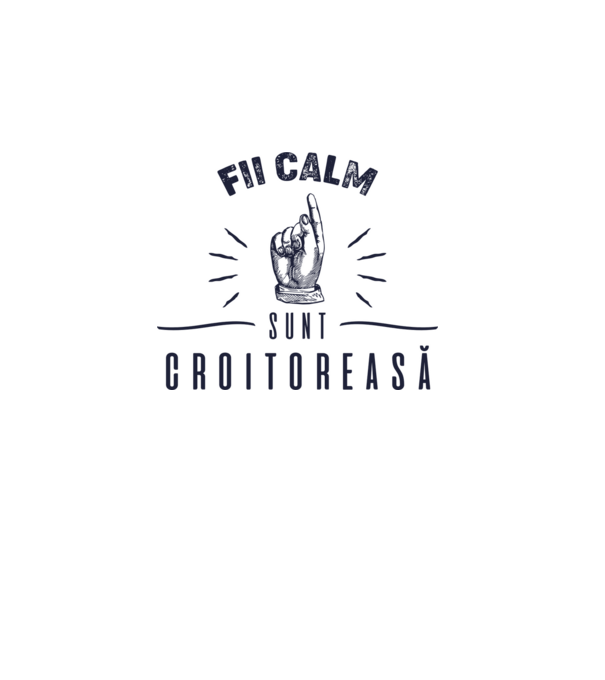 Fii calm, sunt croitoreasă model roz pe tricou