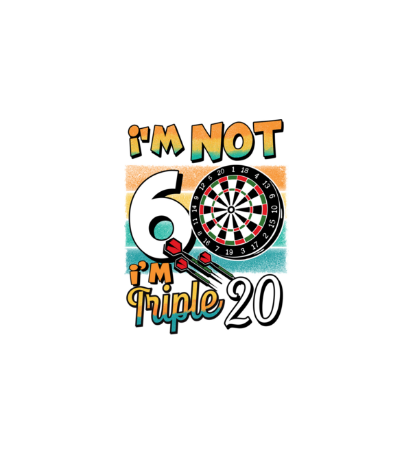 Darts Birthday 60 years old model negru pe tricou
