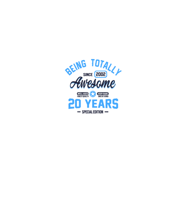 20 years of being totally awesome model alb pe tricou