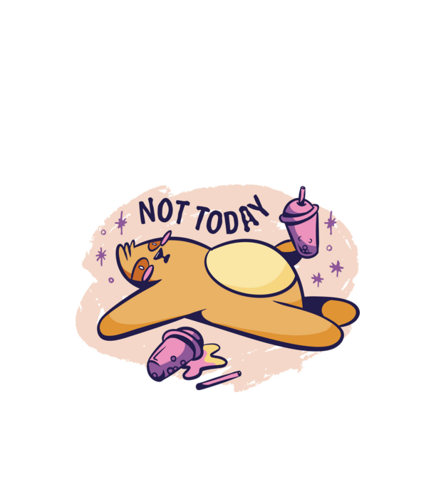 Not today model alb pe tricou