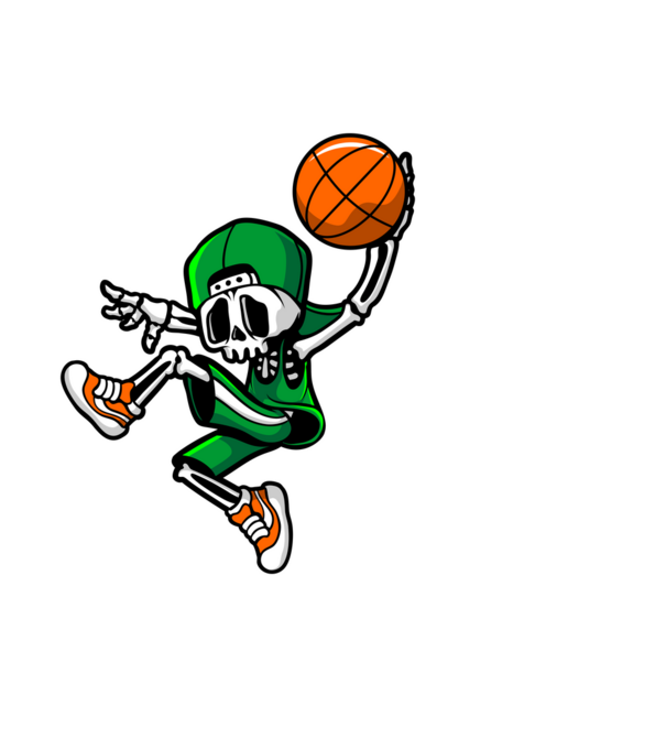 Basketbone model negru pe tricou