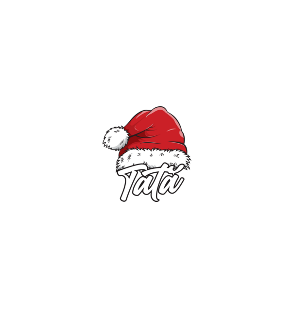 tată Santa Hat model negru pe tricou