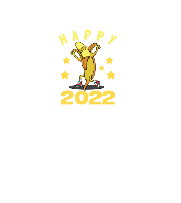 Happy new year Banana model negru pe tricou