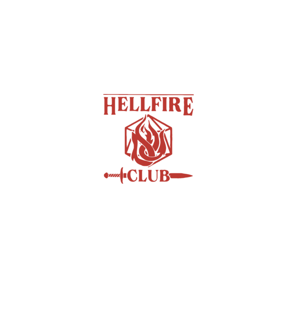 hellfire club 85 model negru pe tricou