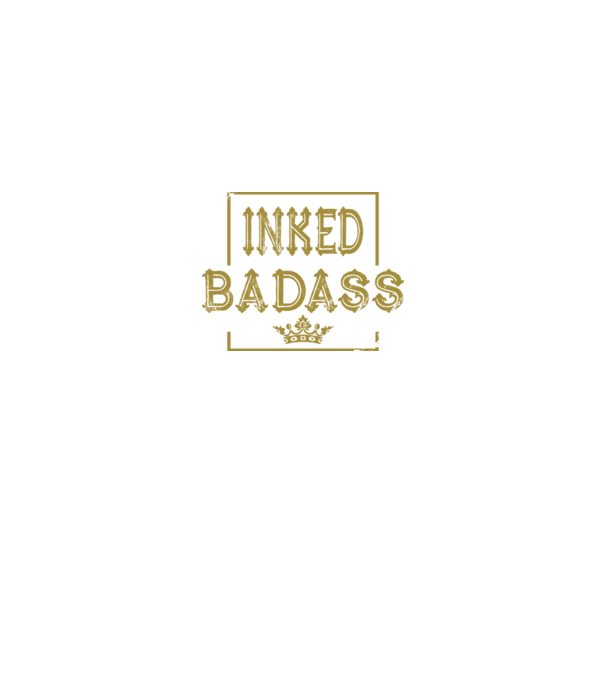 Inked Badass model negru pe tricou