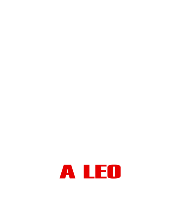 Piss of a LEO model albastru închis pe tricou