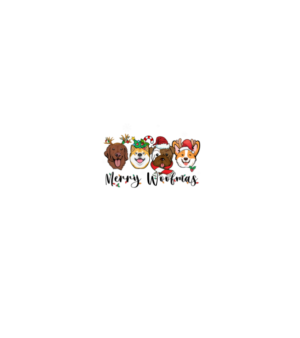 Merry woofmas 2 model alb/roșu pe tricou