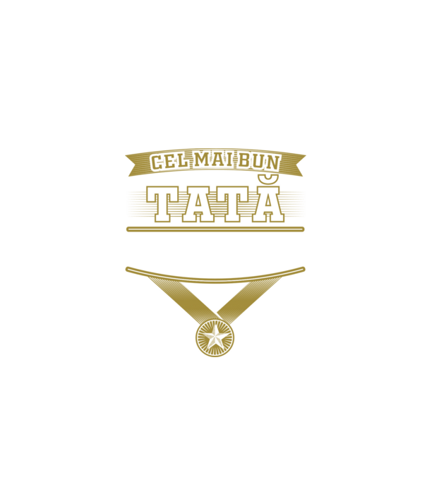 Cel mai bun tată tatuat model negru pe tricou