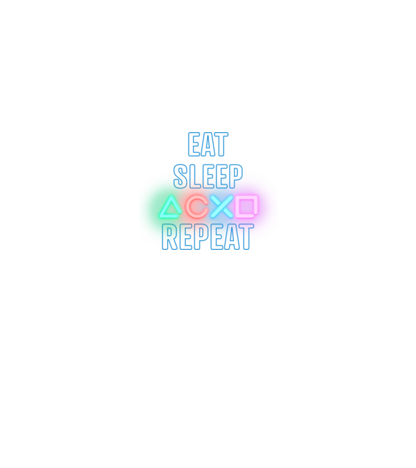 Eat sleep PS model negru pe tricou