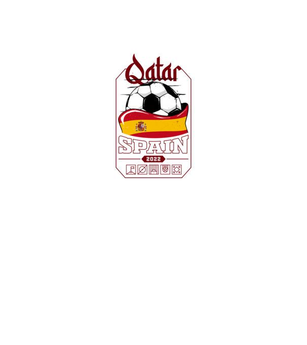 Qatar teams Spain model negru pe tricou