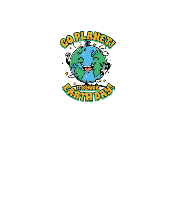 Go planet model alb pe tricou