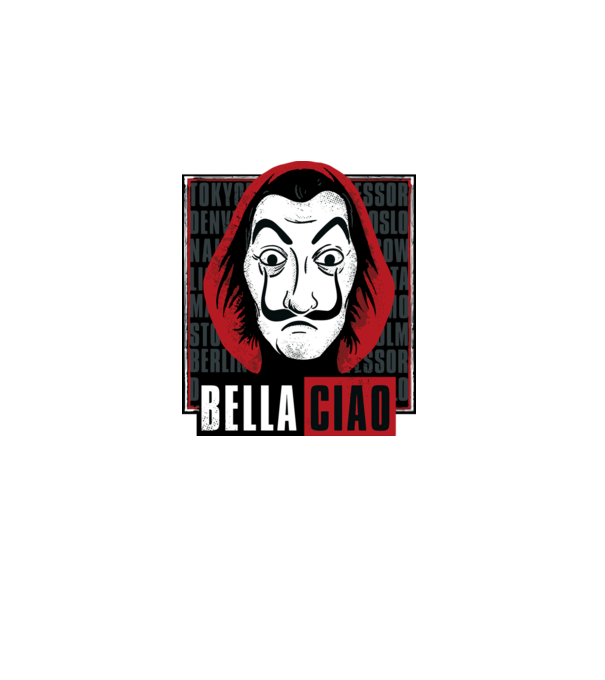 bella ciao dali model negru pe tricou