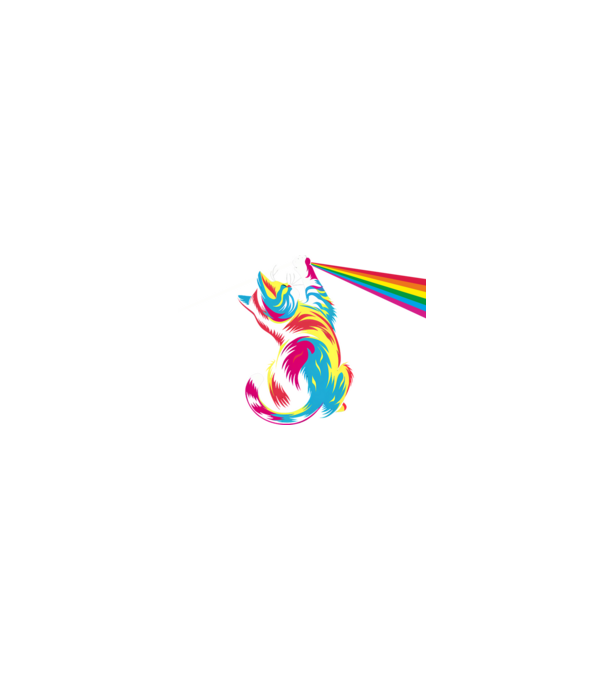 Pisica prismă model nisipiu pe tricou