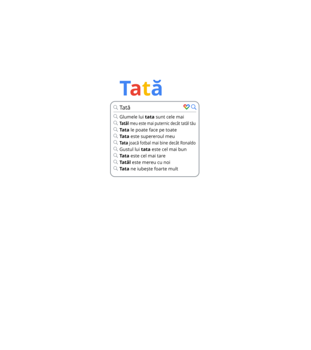 căutare Google Tată model negru pe tricou