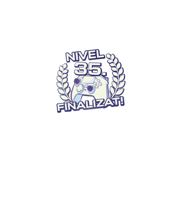 Nivel 35 finalizat! model negru pe tricou