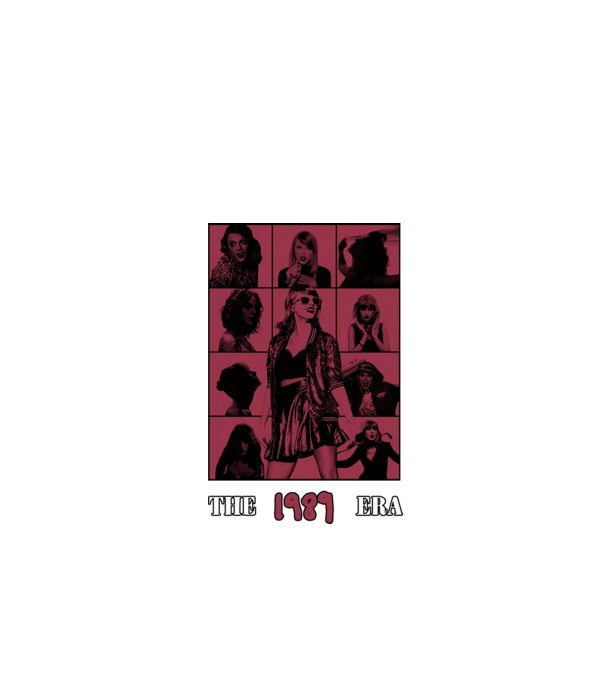 Taylor Swift ERAS red model negru pe tricou