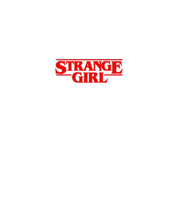 strange girl model negru pe tricou