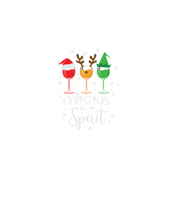 Christmas spirit wine model negru pe tricou