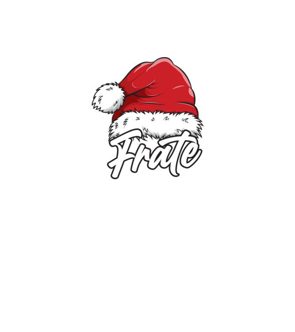 frate Santa Hat model negru pe tricou