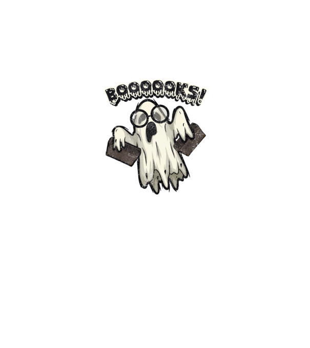 Spooky booookworm model negru pe tricou