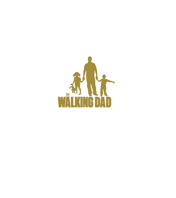 The Walking Dad model negru pe tricou