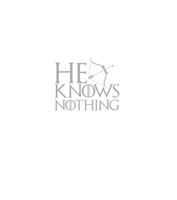 Cuplu He knows nothing model negru pe tricou
