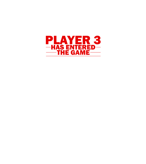 Player 3 entered the game model alb pe tricou