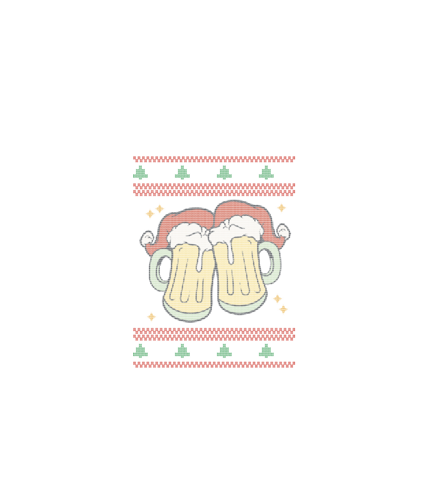 ugly sweater beers model negru pe tricou