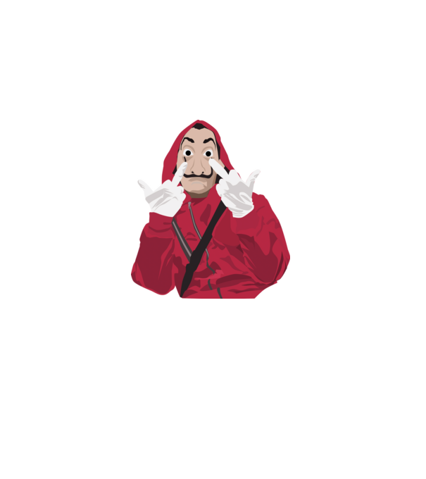 money heist fcku model negru pe tricou