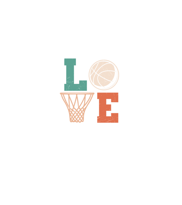 LOVE basketball model negru pe tricou