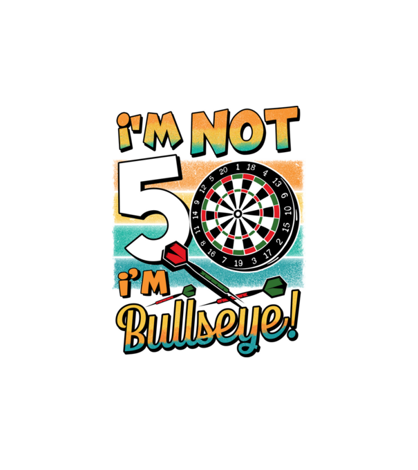 Darts Birthday 50 years old model alb pe tricou