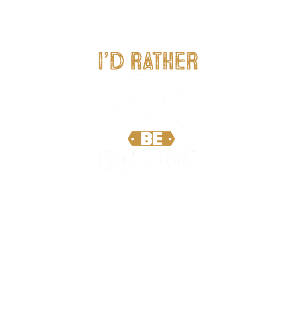I'd rather be cycling model negru pe tricou