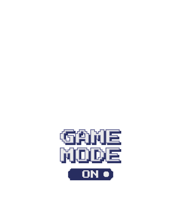 Gamer - Game mode on model albastru închis pe tricou
