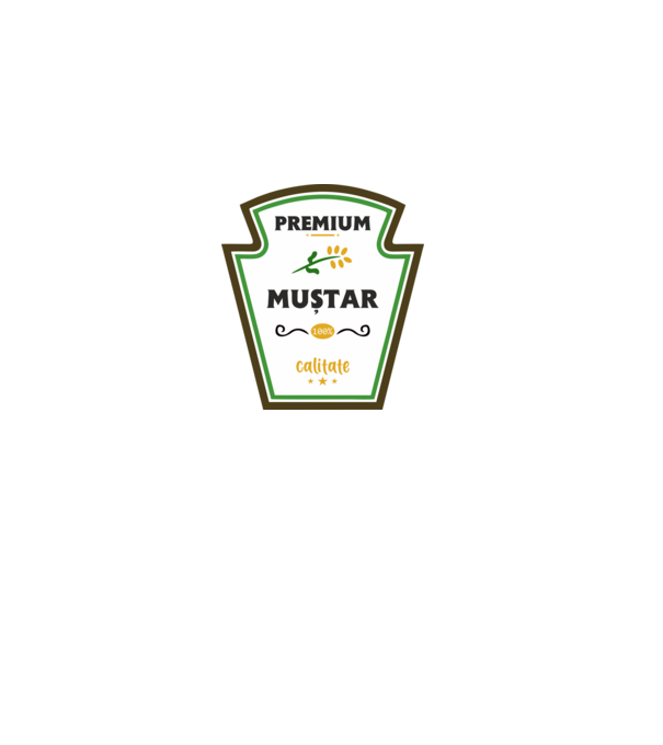 muștar premium - calitate model gri pe tricou