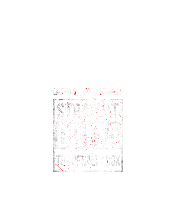 Straight outta the penalty box model negru pe tricou