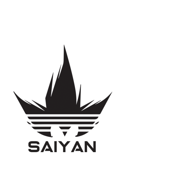 saiyan logo model albastru deschis pe tricou