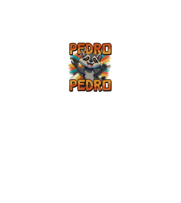 Retro Pedro model negru pe tricou