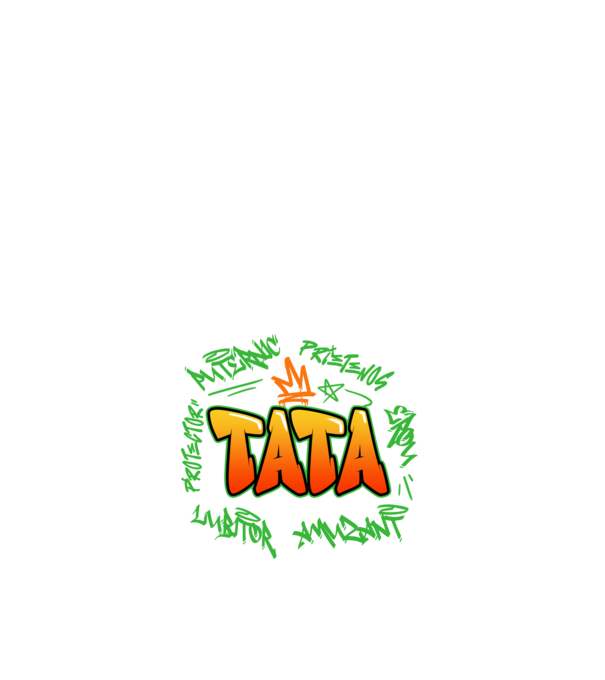 Graffiti tata model alb pe tricou