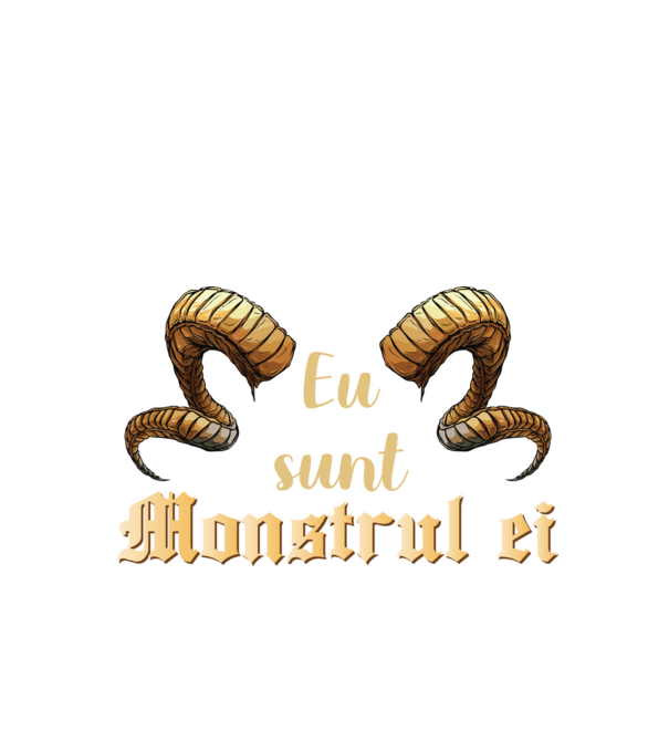 eu sunt monstrul ei model negru pe tricou