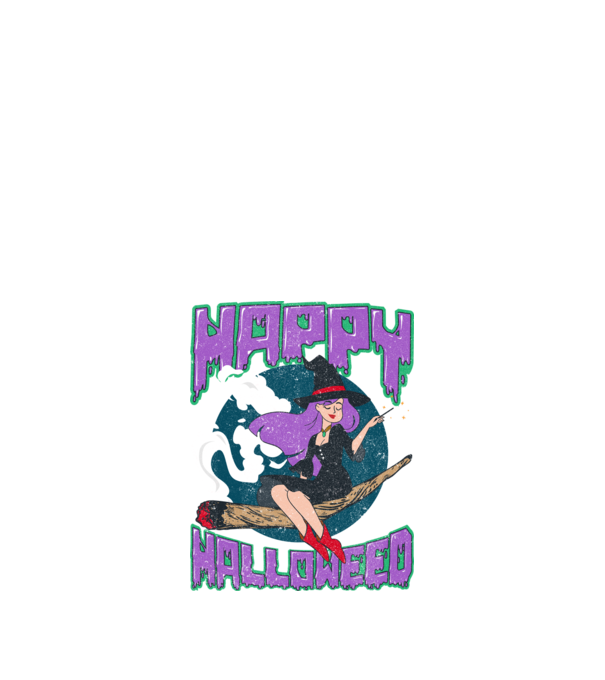 Happy Halloweed model negru pe tricou