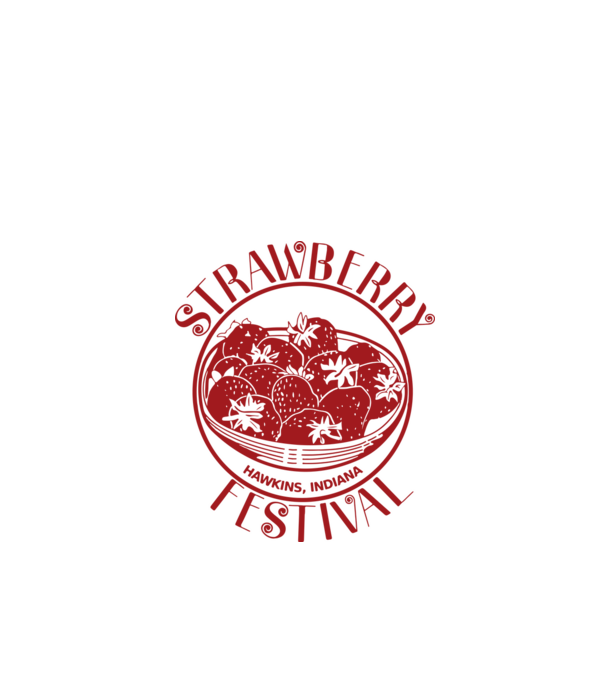 strawberry festival stranger things model verde de măr pe tricou