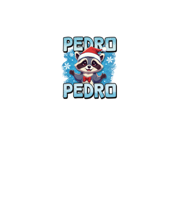 Pedro pedro retro xmas model negru pe tricou