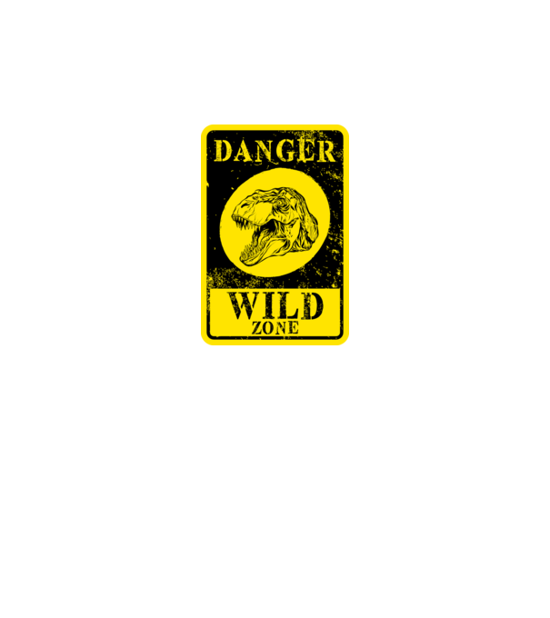 Danger wild zone model negru pe tricou