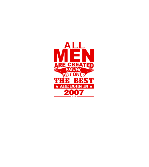 All men are created - 2007 model alb pe tricou