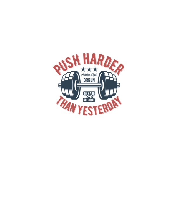 push harder model gri pe tricou