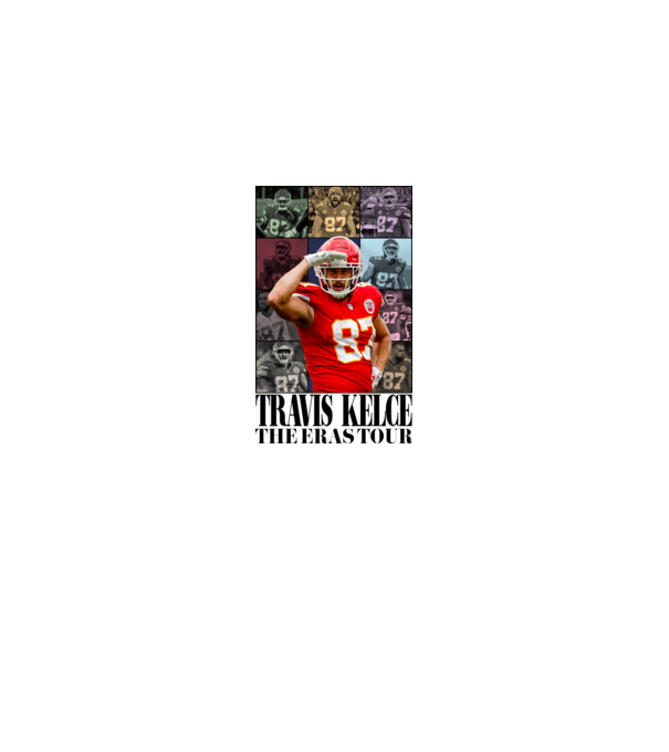 Taylor Swift Eras Travis Kelce model alb pe tricou